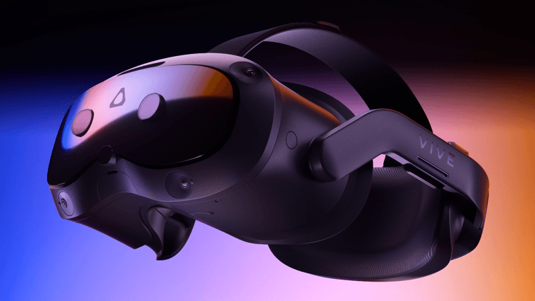 هدست واقعیت مجازی HTC Vive Focus Vision با نمایشگرهای با وضوح بالا، ردیابی حرکتی پیشرفته و پشتیبانی از واقعیت مجازی مستقل و اتصال به کامپیوتر؛ مناسب بازی‌ها و تجربه‌های حرفه‌ای VR.